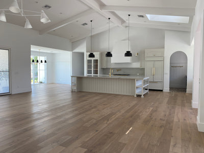 Hardwood flooring installation detail